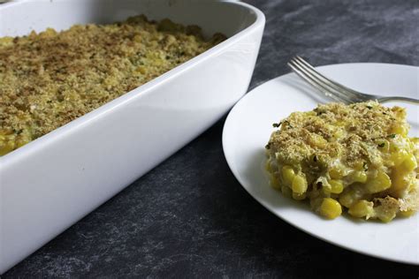 Grease a 9 x 13-inch baking dish and set aside. . Vegan scalloped corn